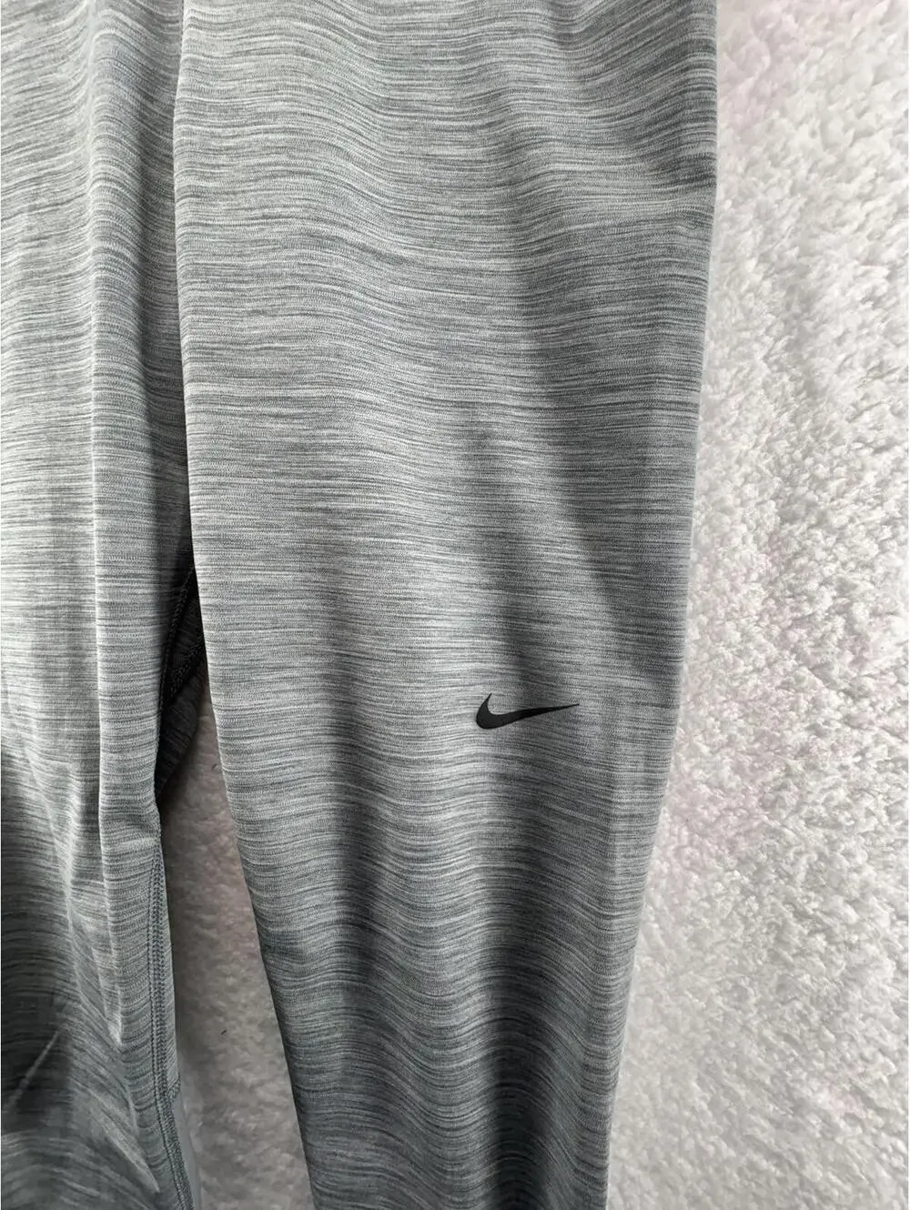Nike Pro Womens Small Ankle Leggings Mid Rise Crop 7/8 Mesh Panel Gray